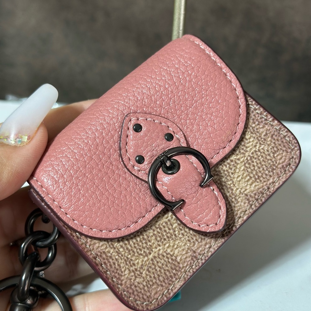 Coach Mini Beat Bag Bag Charm - Picture 6 of 8